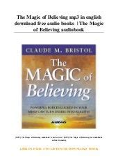 The magic of bvelieving audio free download